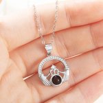 Personalised Irish Celtic Heart Photo Projection Necklace