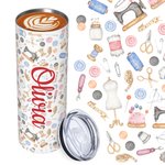 Personalisierte bunte Näherin Crafter Edelstahl Becher Geschenk für sie