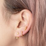 Personalized Birthstone Ear Studs Set of 3 Gifts for Her