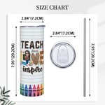Gepersonaliseerde Tumbler voor leraren Teach Love Inspire