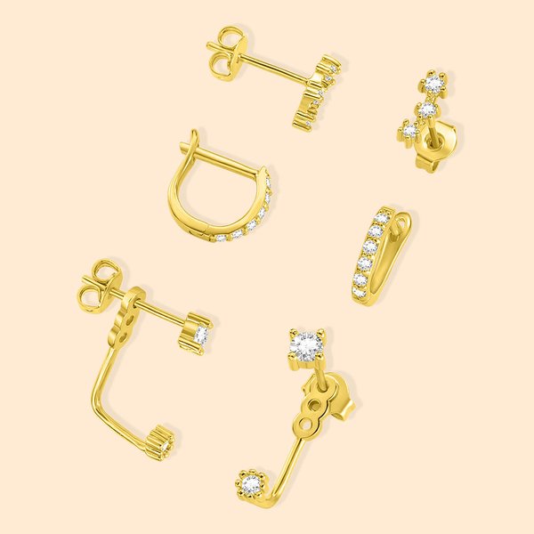 Boucle d'Oreille Personnalisée avec Pierre de Naissance Cadeau Anniversaire Fête des Mères pour Femme