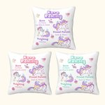 Personalisierte Fantasy Einhorn Geburt Ankündigung Baby Keepsake werfen Kissen Kissen Abdeckung Kinderzimmer Dekor