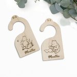 Personalized Classic Winnie the Pooh Wood Nursery Closet Divider Hangers Set of 7