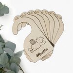 Personalized Classic Winnie the Pooh Wood Nursery Closet Divider Hangers Set of 7