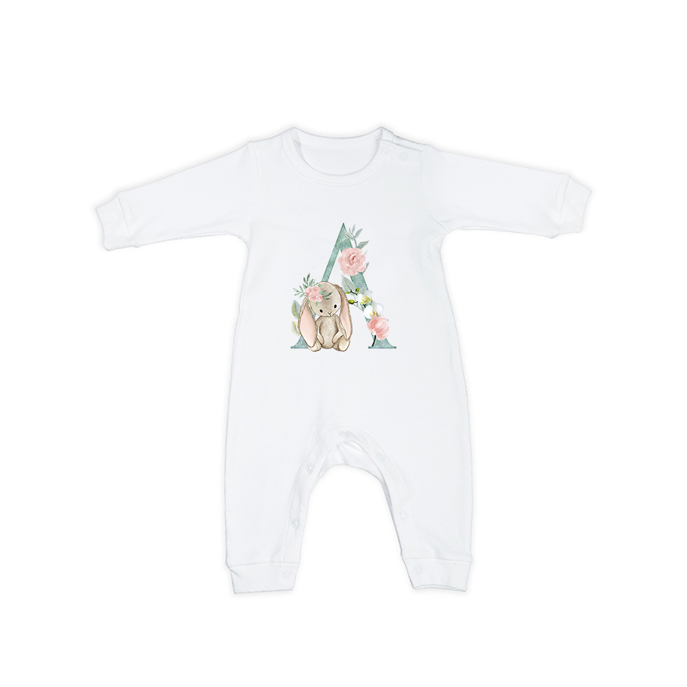 Personalized Baby Romper Set with Hat and Gloves Coming Home Outfit