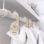 Personalized Classic Winnie the Pooh Wood Nursery Closet Divider Hangers Set of 7