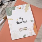 Personalized Thank You for Helping Me Grow Sunflower Greeting Card For Teacher