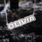 Personalised Bar Name Necklace Gift for Women