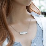 Personalised Bar Name Necklace Gift for Women