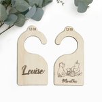 Personalized Classic Winnie the Pooh Wood Nursery Closet Divider Hangers Set of 7
