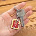 Personalized Peanut Butter and Jelly Toast with Heart Couple Keychain Set Best Friend Gift