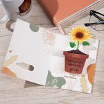 Personalized Thank You for Helping Me Grow Sunflower Greeting Card For Teacher