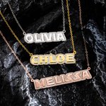 Personalised Bar Name Necklace Gift for Women