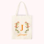 Personalised Tote Bag with Birth Month Flower and Name