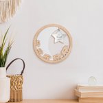 Personalisierte große Bären und Jungen Holzschild für Familie Dekoration