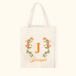 Personalized Tote Bag with Birth Month Flower and Name