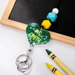 Personalisierte bunte Perlen und Herzform Lehrer Lanyard