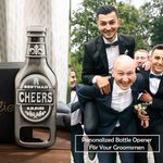 Décapsuleur magnétique en forme de bouteille avec texte Fête de mariage Cadeau de fête des pères pour homme