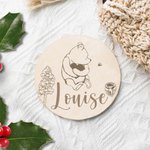 Personalized Set of 12 Classic Winnie The Pooh Baby Monthly Milestone Cards