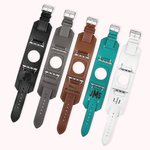 Personalised Leather Apple Watch Band With Cuff Gift for Him