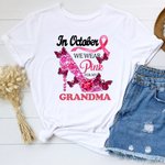 Personalisierte Im Oktober tragen rosa für meine Mutter Brustkrebs-Bewusstsein T-Shirt
