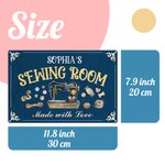 Personalized Metal Sewing Room Sign Wall Decor