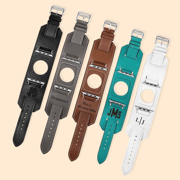 Apple Watch Band in pelle personalizzato con bracciale Regalo per lui