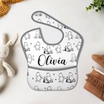 Personalized Waterproof Winnie the Pooh Baby Bib Washable Fabric