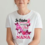 Personalisierte Im Oktober tragen rosa für meine Mutter Brustkrebs-Bewusstsein T-Shirt