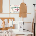 Personalized Metal Sewing Room Sign Wall Decor