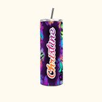 Personalized Halloween Pumpkins Skinny Tumbler with Straw 20oz Stainless Steel Colorful Pumpkin Tumbler Funny Halloween Gift
