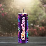 Personalized Halloween Pumpkins Skinny Tumbler with Straw 20oz Stainless Steel Colorful Pumpkin Tumbler Funny Halloween Gift
