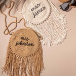 Personalized Embroidery Mrs Handbag with Tassels Bridal Shower Gift Wedding Gift