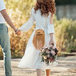 Personalized Embroidery Mrs Handbag with Tassels Bridal Shower Gift Wedding Gift