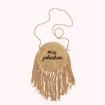 Personalized Embroidery Mrs Handbag with Tassels Bridal Shower Gift Wedding Gift