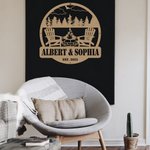 Personalized Campfire Metal Wall Art Sign for Home Decoration