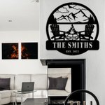Personalized Campfire Metal Wall Art Sign for Home Decoration