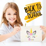 Personalised Fantasy Unicorn Pencil Case Back to School Gift for Kids