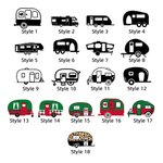 Personalised Happy Camper Camping RV Ceramic Sign with Wood Stand Home Decoration Housewarming Gift for Camp Lovers