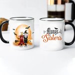 Halloween Personalizado Siempre Hermanas Taza 10 oz Mejor Amigo Regalo