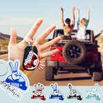 Personalized Jeep Wave Grille Name Keychain Gift for Car Lover