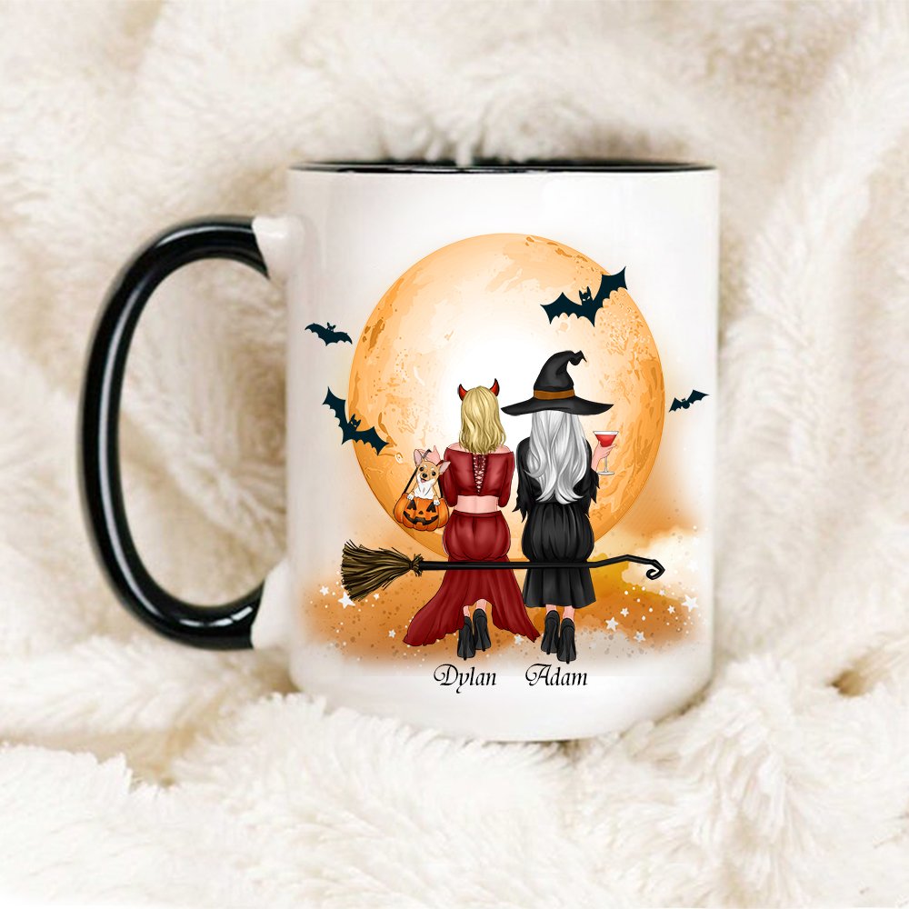 Tazza personalizzata Halloween Always Sisters 10 oz Regalo per la migliore amica