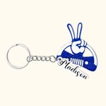 Personalised Jeep Wave Grille Name Keychain Gift for Car Lover