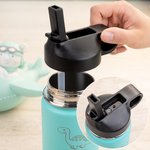 Personalized Stainless Steel Insulated Kids Water Bottle with Straw Lid 12 Ounces Christmas Gift