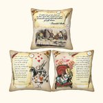 Taie d'oreiller personnalisée Alice au Pays des Merveilles, avec impression de lettres.