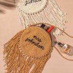 Personalized Embroidery Mrs Handbag with Tassels Bridal Shower Gift Wedding Gift