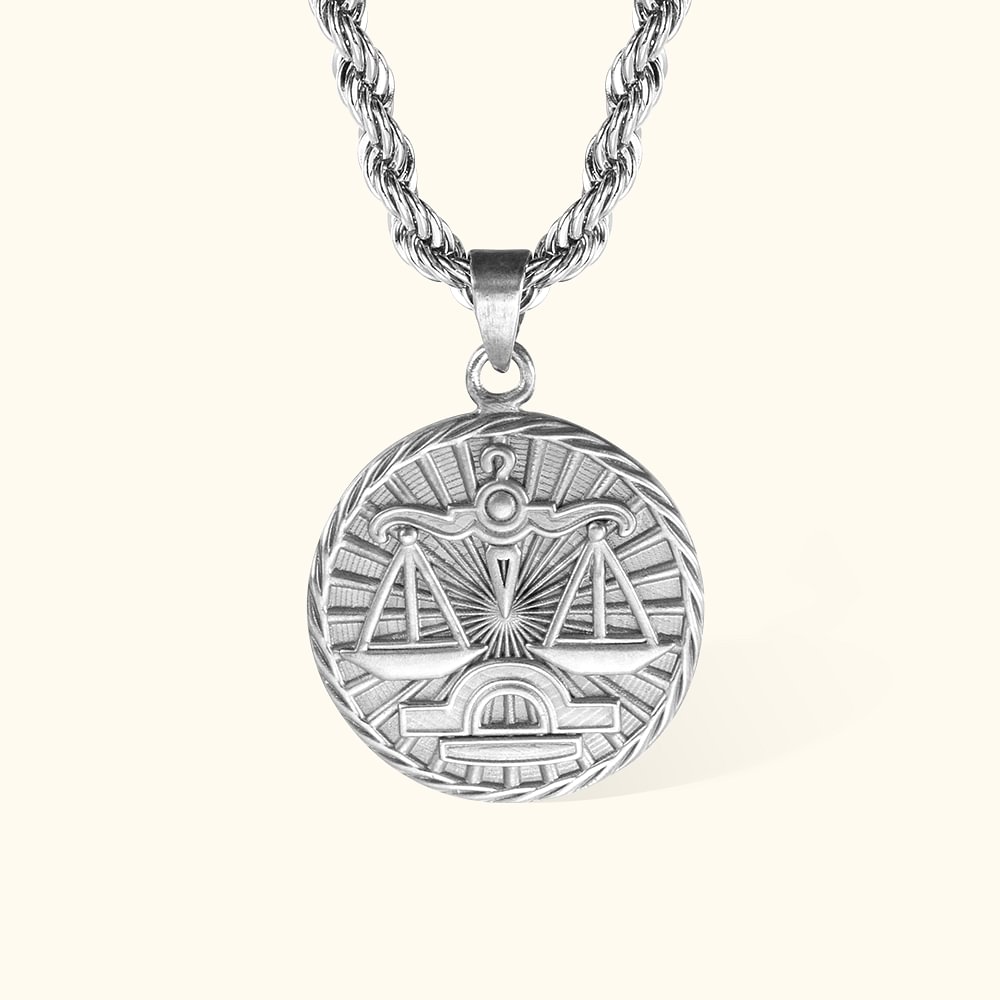 Collier à Personnaliser avec Constellation Plaque Vintage en Relief Cadeau pour Homme