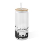 Personalized Adventure Glass with Lid and Straw for Wedding Gift