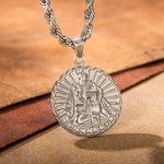 Collier à Personnaliser avec Constellation Plaque Vintage en Relief Cadeau pour Homme