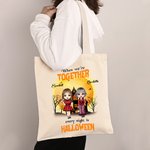 Personalisierte Halloween-Leinwandtasche Wenn wir zusammen sind, ist jede Nacht Halloween